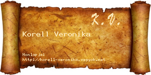 Korell Veronika névjegykártya